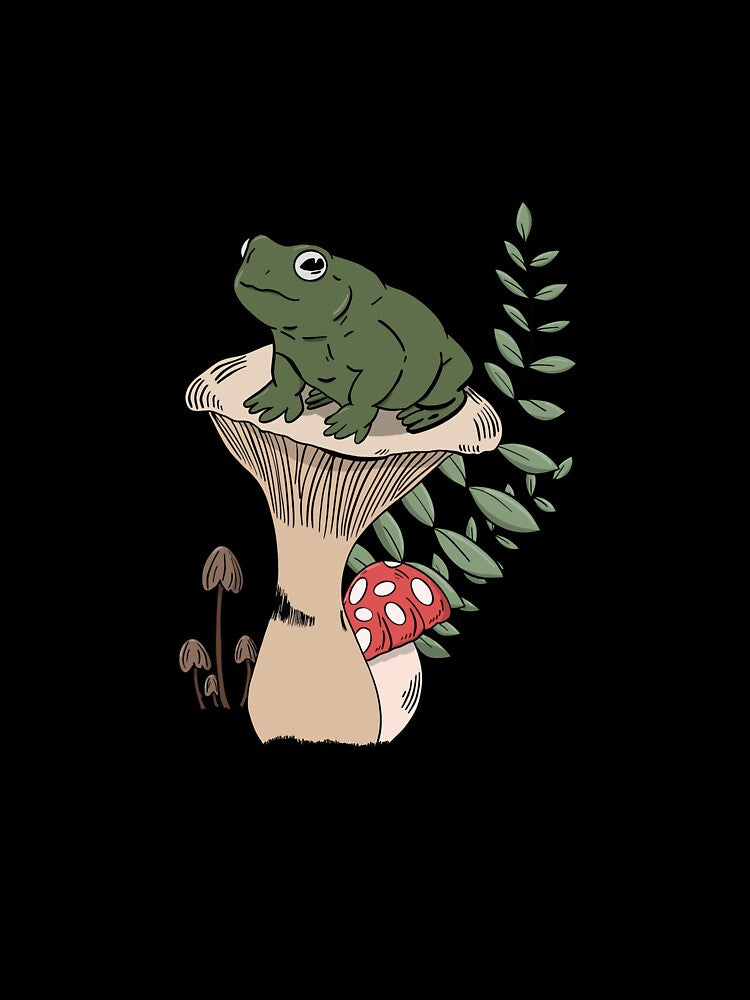 Frog on a mushroom by meganrose577