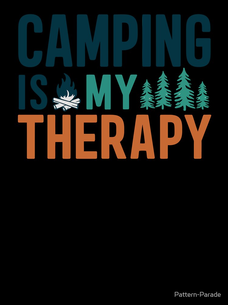 Nature's Healing: Camping is My Therapy" Sticker by Pattern-Parade