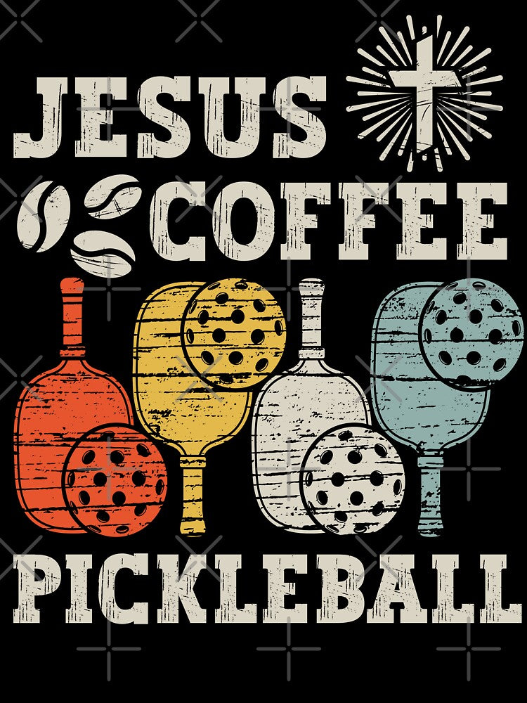 Jesus Coffee Pickleball Religious Christian Humor by WildPalette-Art
