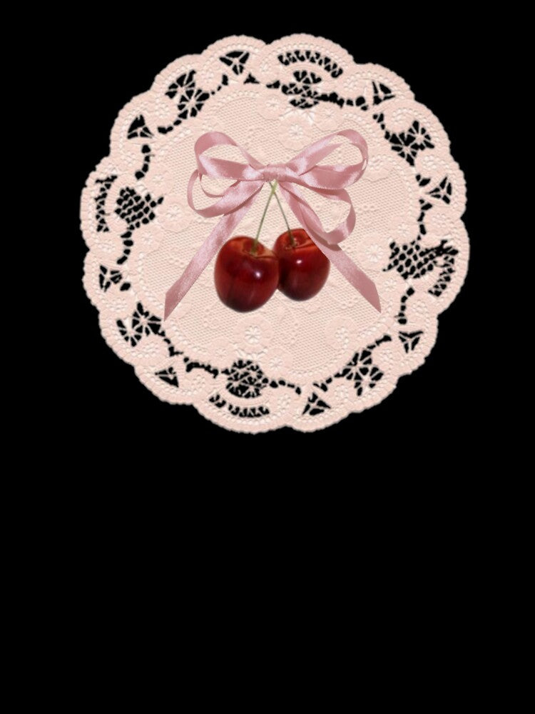 Cherry and ribbon bow by Pixiedrop