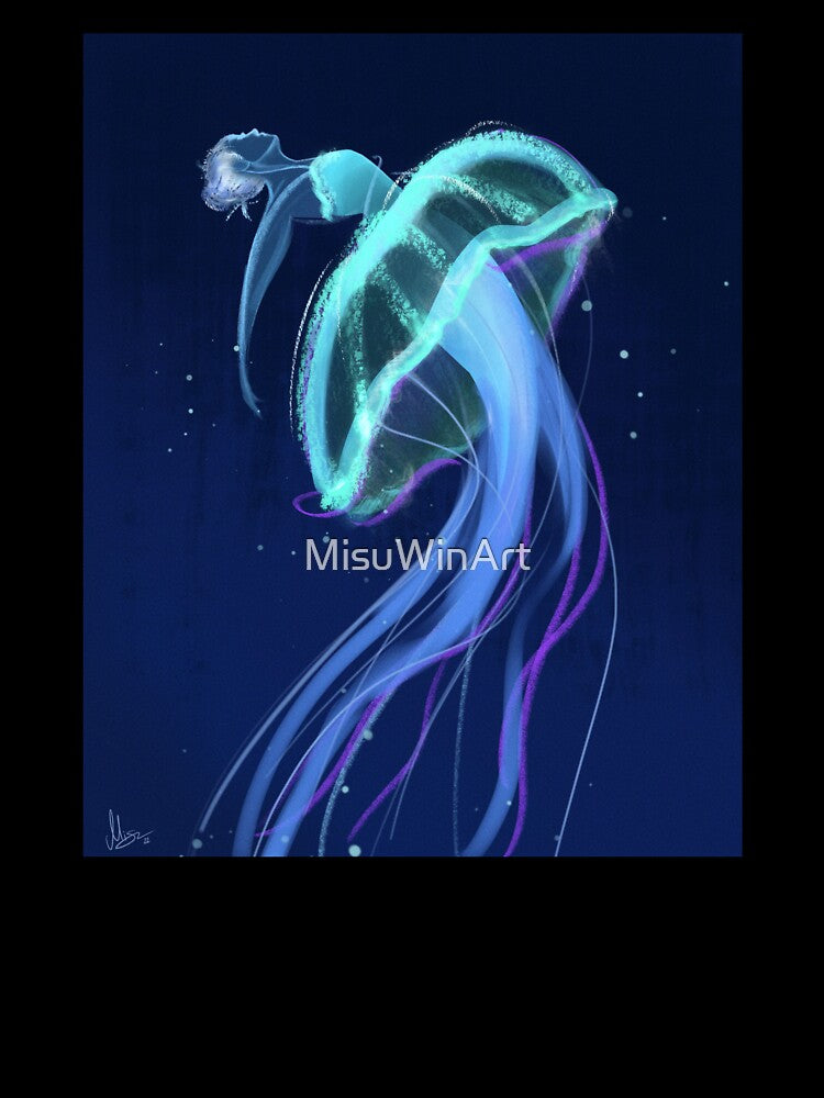 Jellyfish Mermaid Ghostly by MisuWinArt