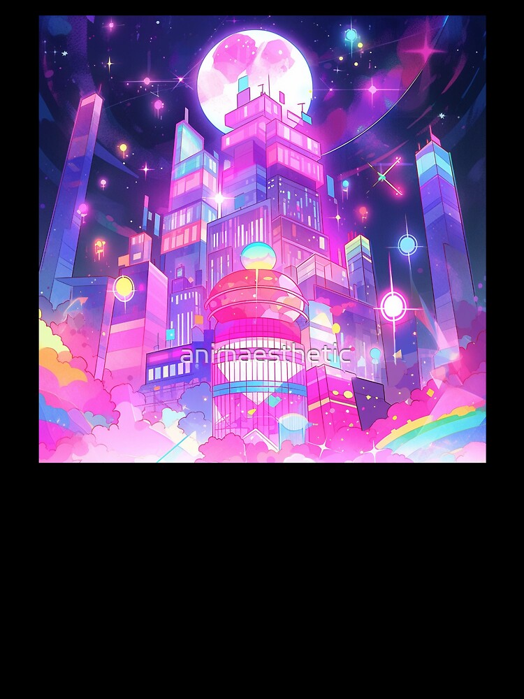 Neon Japanese City by Night by animaesthetic