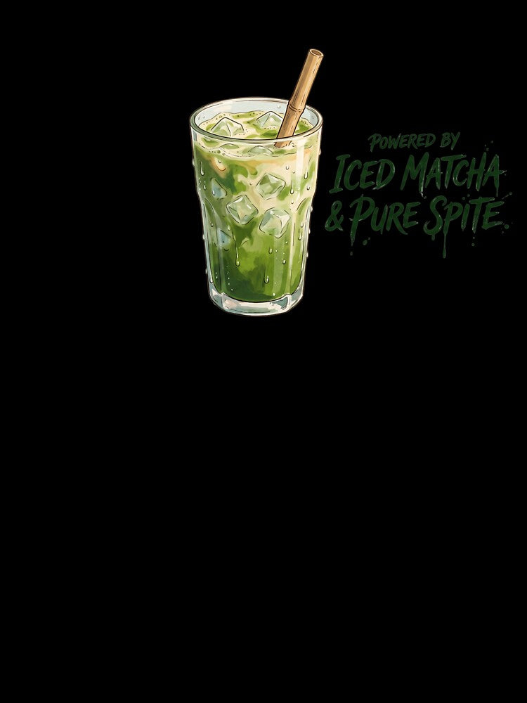 Cozy Anime Style Iced Matcha Latte by ModMotiff