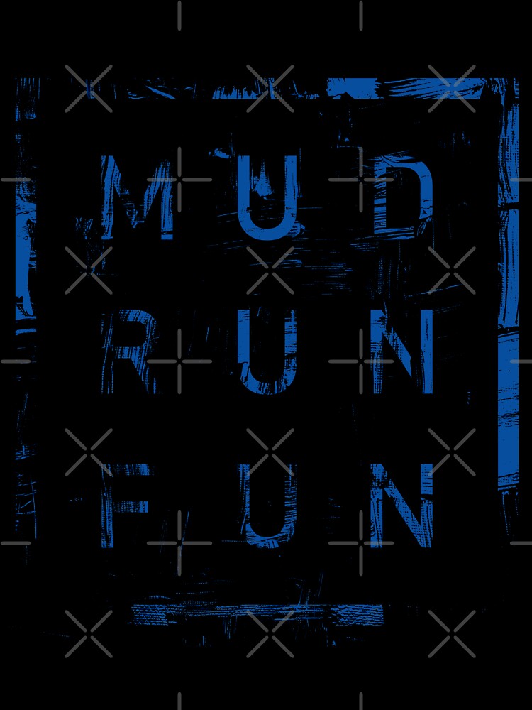 Mud Run Fun Tough Mudder BLUE Trail Running and Marathon by BOBSMITHHHHH