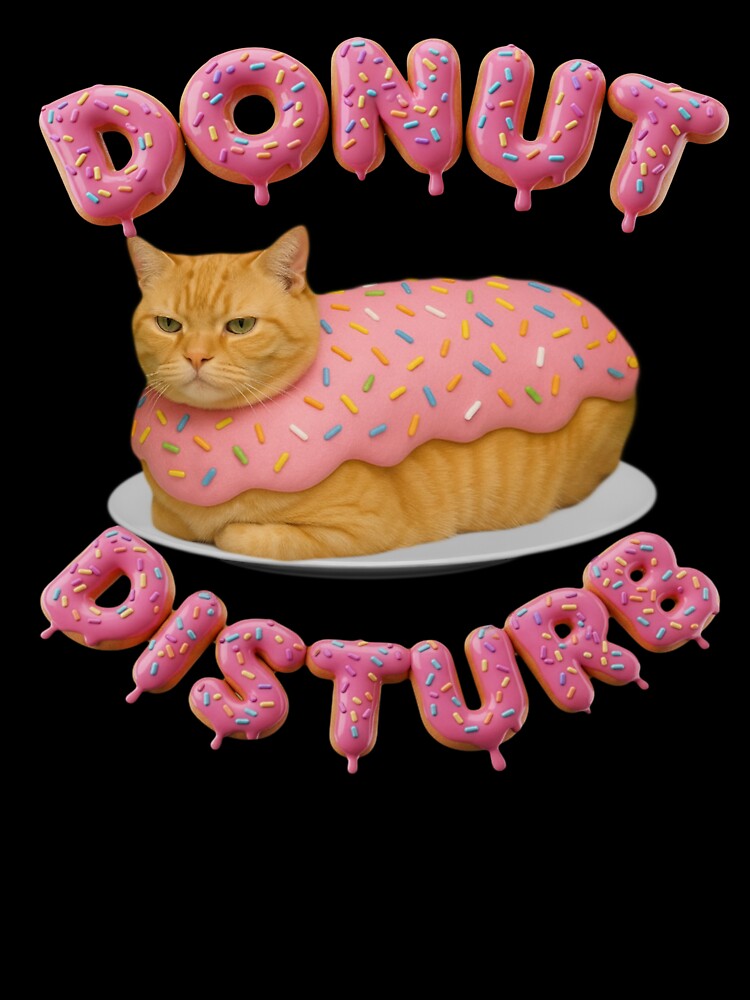 Cat Donut Loaf Grumpy Orange by TheSignFi