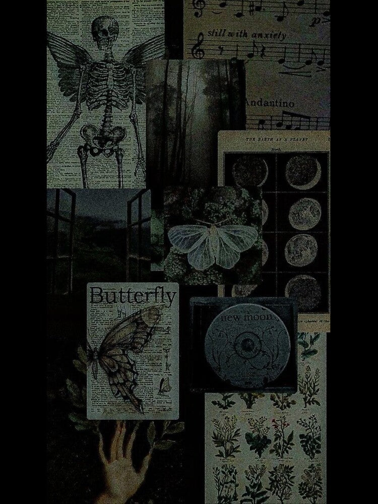 whimigoth grunge dark academia music floral aesthetic by BrontesWhimsyStore