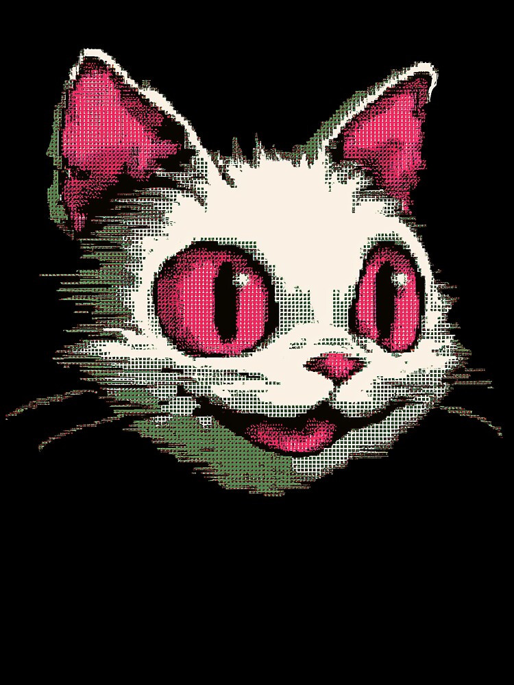 Minimal Pixel Cat Face Icon by Bambooartist