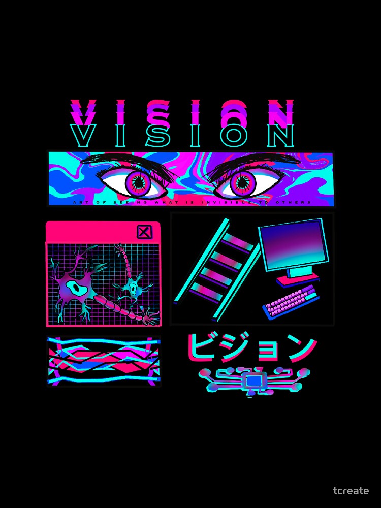Vaporwave streetwear "VISOIN" by tcreate