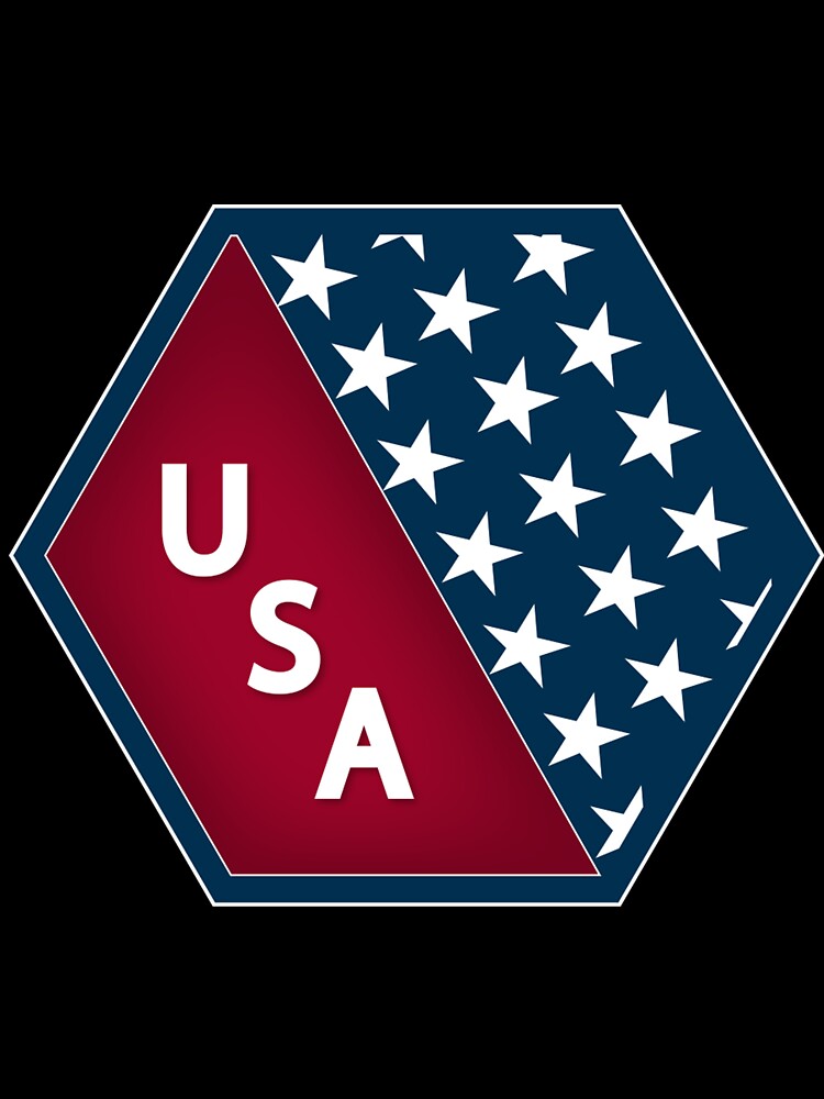 Hexagon USA T-Shirt for Men and Women by AllStarMerch