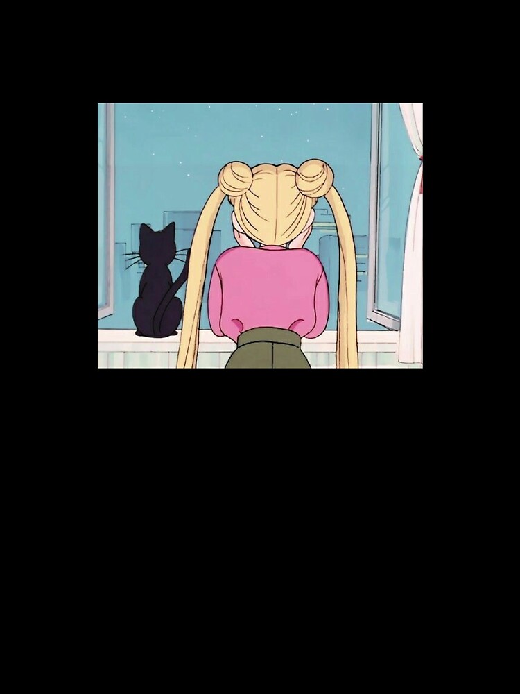 90 Japanese Anime Blonde Girl with Cat by emiface