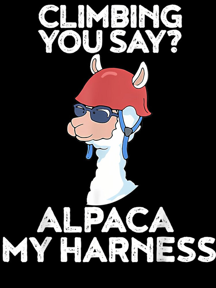 Climbing Alpaca Rock Climber Rock Climbing Climber Mountain Bouldering Funny by AlanaKaren