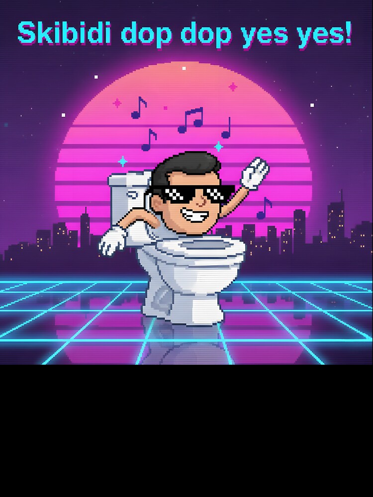 Retro Skibidi Toilet Dance Pixel Art by AnnDesignStudio