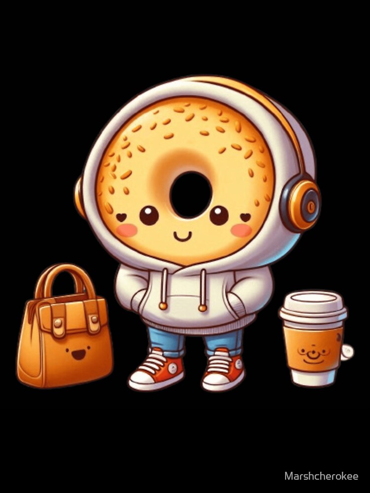 Bagel Boy in Hoodie by Marshcherokee