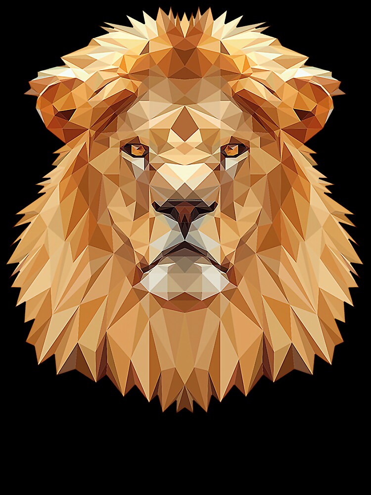 Lion Head Polygon by Fairyjam