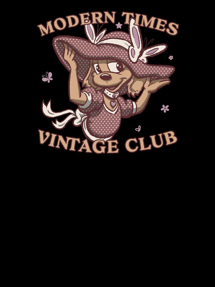 modern times vintage club - cartoon cute dressed puppy by hayrpictures