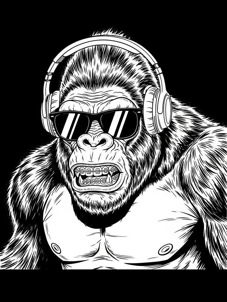 Monkey loves fun and music. by SmileShopAJ