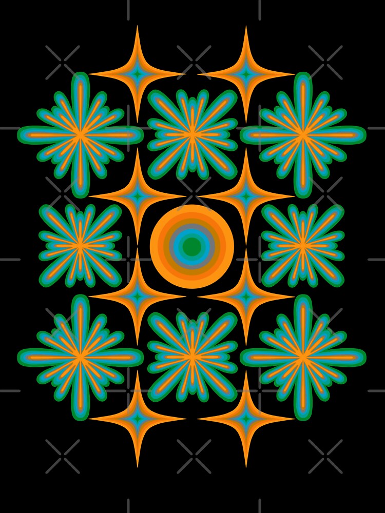 Retro Dream - green and orange by TheGuidedPixie