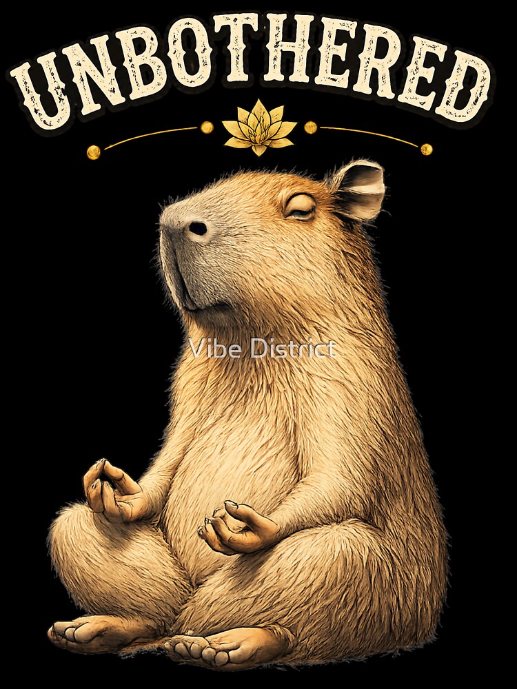 Unbothered Capybara Funny Zen Animal Gift Shirt by Vibe District