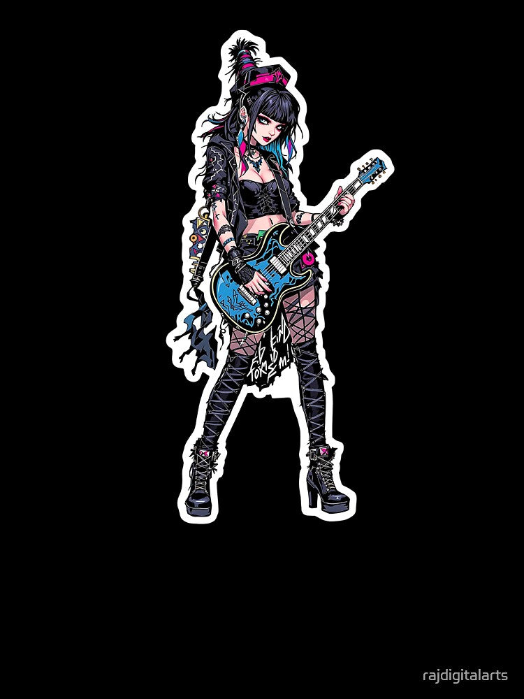 rock punk girl by rajdigitalarts