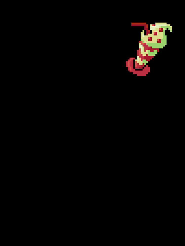 Pixel Strawberry Milkshake - pixel food art by LittleFoodShop