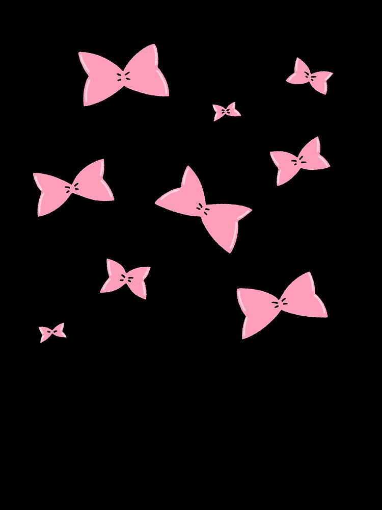 Cute Pink Ribbon Bows Seamless Pattern Art by ubborn