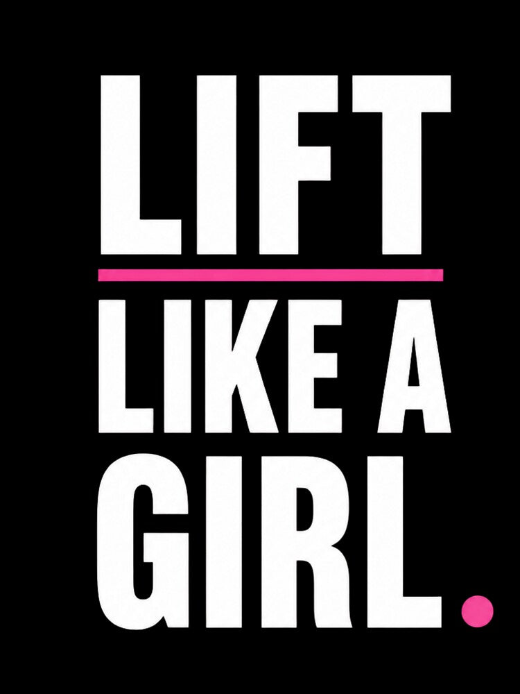 Lift Like A Girl Minimal Typography Shirt by StoryInCode