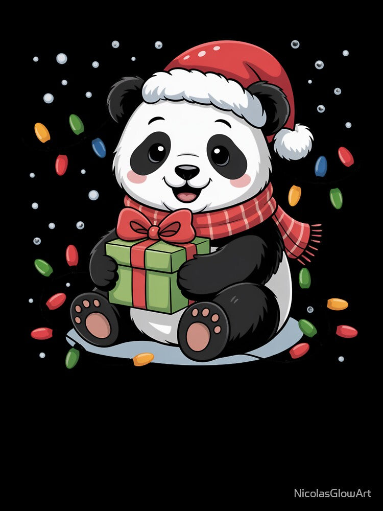 Cute Christmas Panda by NicolasGlowArt
