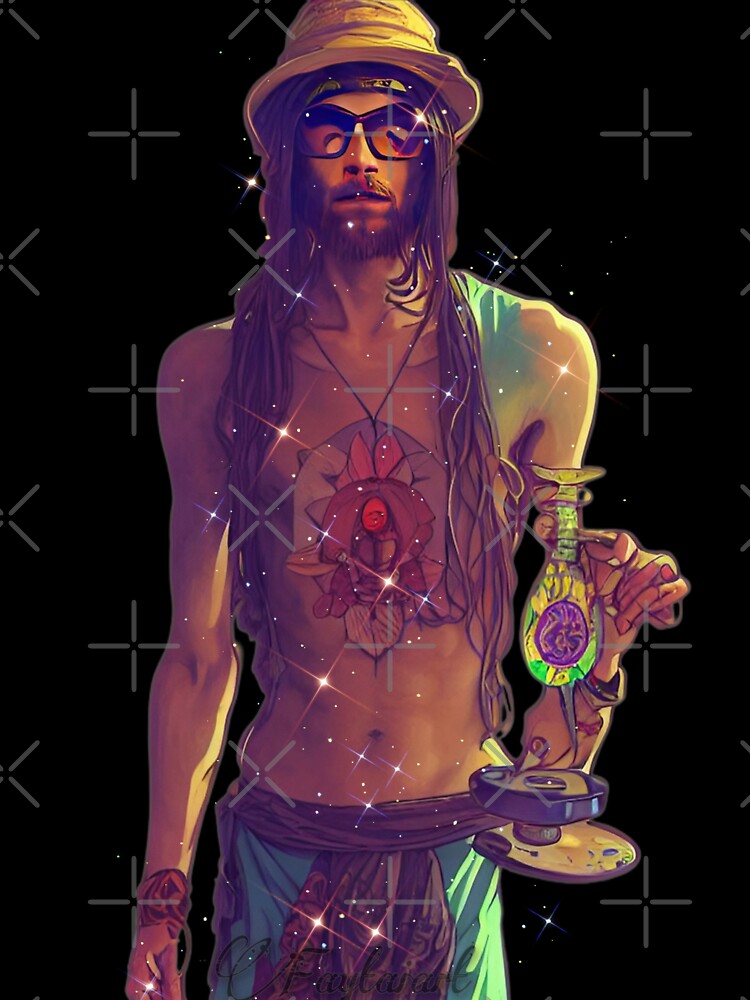 Happy happening hippie man and the mystic vile by Faytaiart