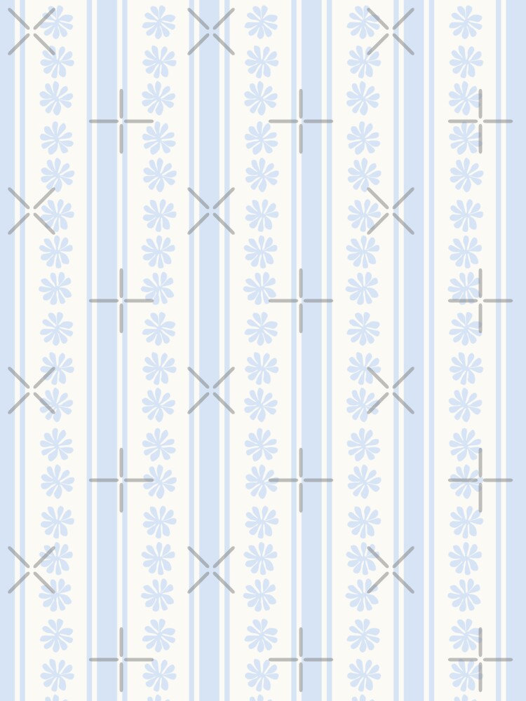 Copy of VINTAGE CLASSIC SCANDINAVIAN STYLE BOHO STRIPES LIGHT BABY BLUE by blomastudios