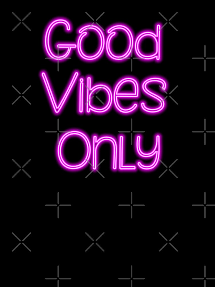 Good vibes only neon on brick wall by AnnArtshock