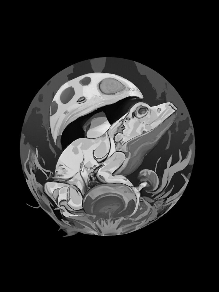 Frog on Mushroom Cute Essential by PODUNUSUAL