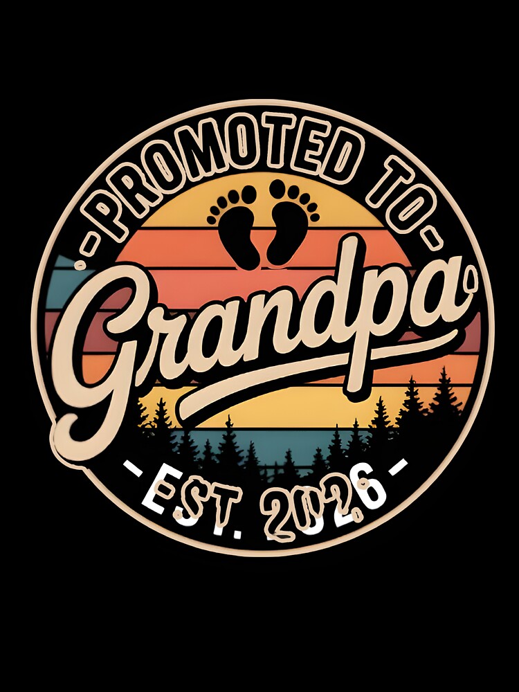 Promoted to Grandpa Est. 2026 – Baby Announcement Grandpa by MizoX7