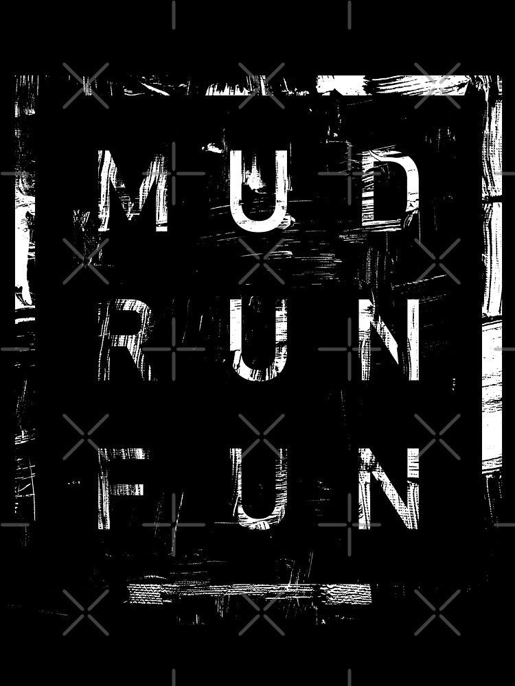 Mud Run Fun Tough Mudder WHITE Trail Running and Marathon by BOBSMITHHHHH