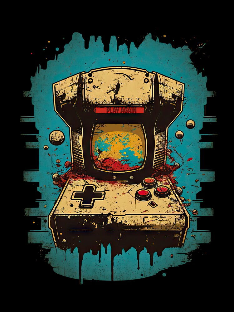 Retro Arcade Gaming Masterpiece T-Shirt: A Tribute to the Golden Age of Gaming by francodelgrando