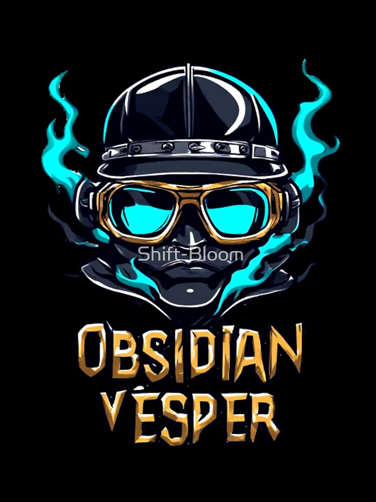 Obsidian Vesper Minimal Icon - Premium Enamel Rebel Art_01 by Shift-Bloom