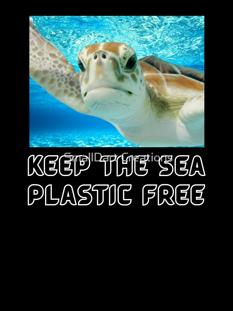 Sea Turtle Marine Life Plastic Pollution Awareness by SmallDart Creations
