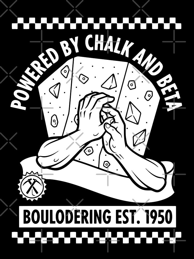 Powered By Chalk And Beta Bouldering Est. 1950 by LuminOrb