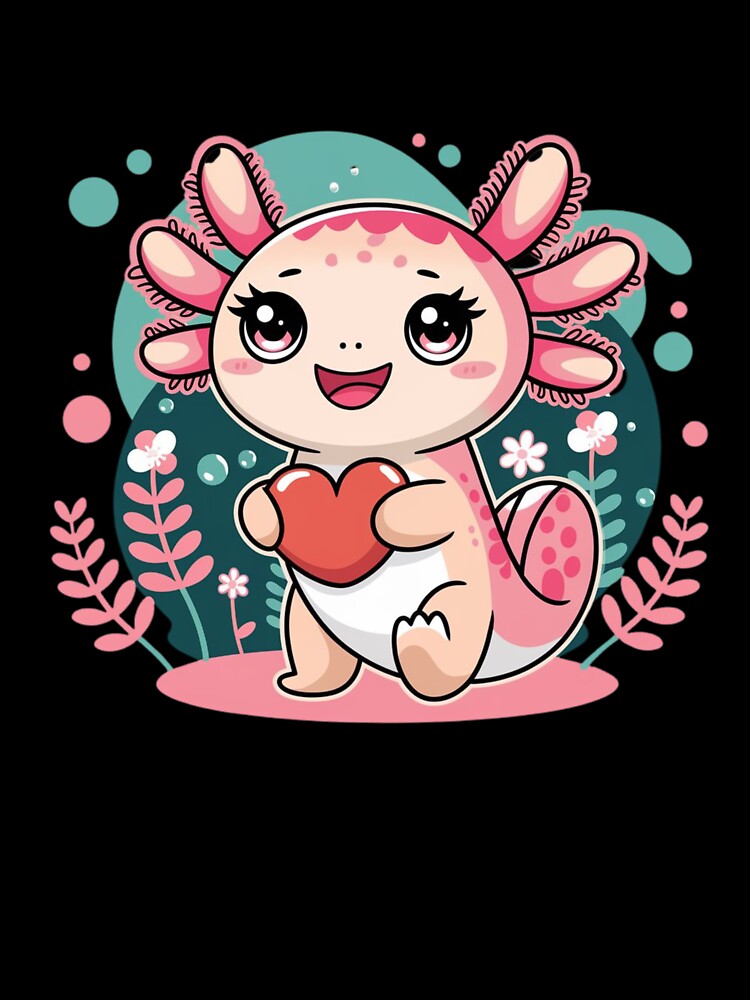Cute Axolotl Love Art – Perfect Valentine’s Day Decor by JRsmail