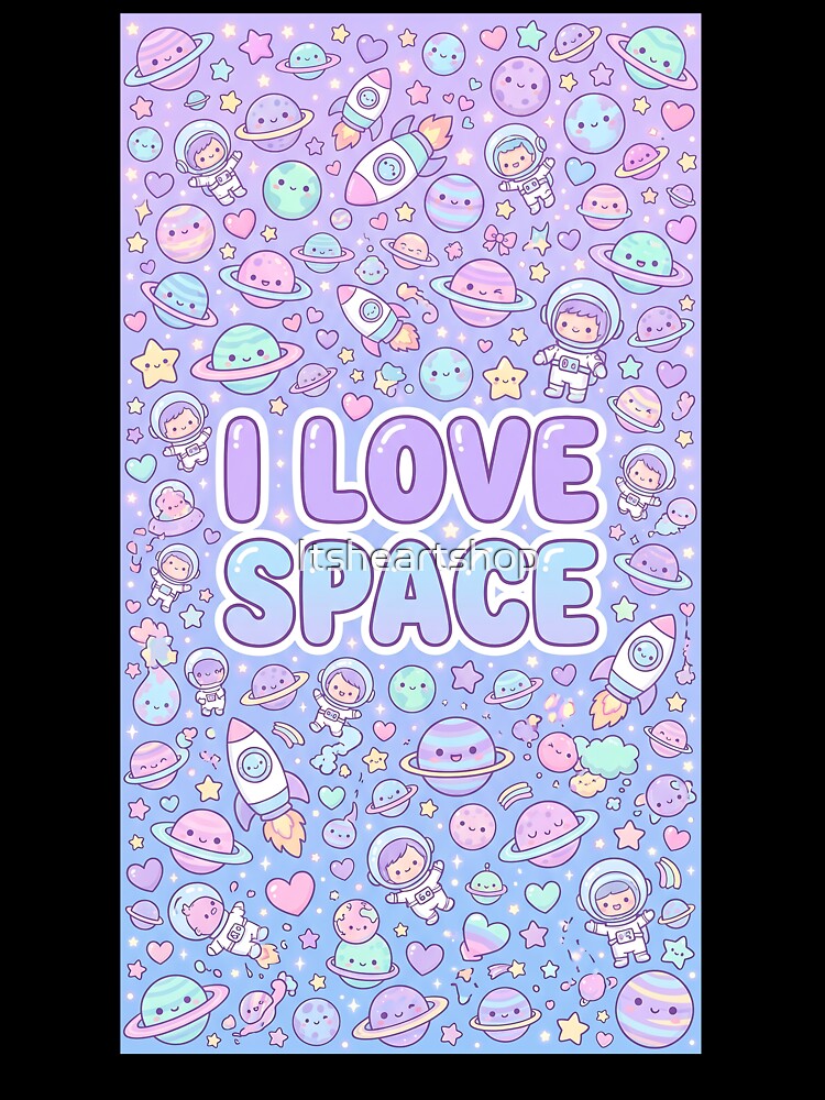 I Love Space Kawaii Pattern by Itsheartshop