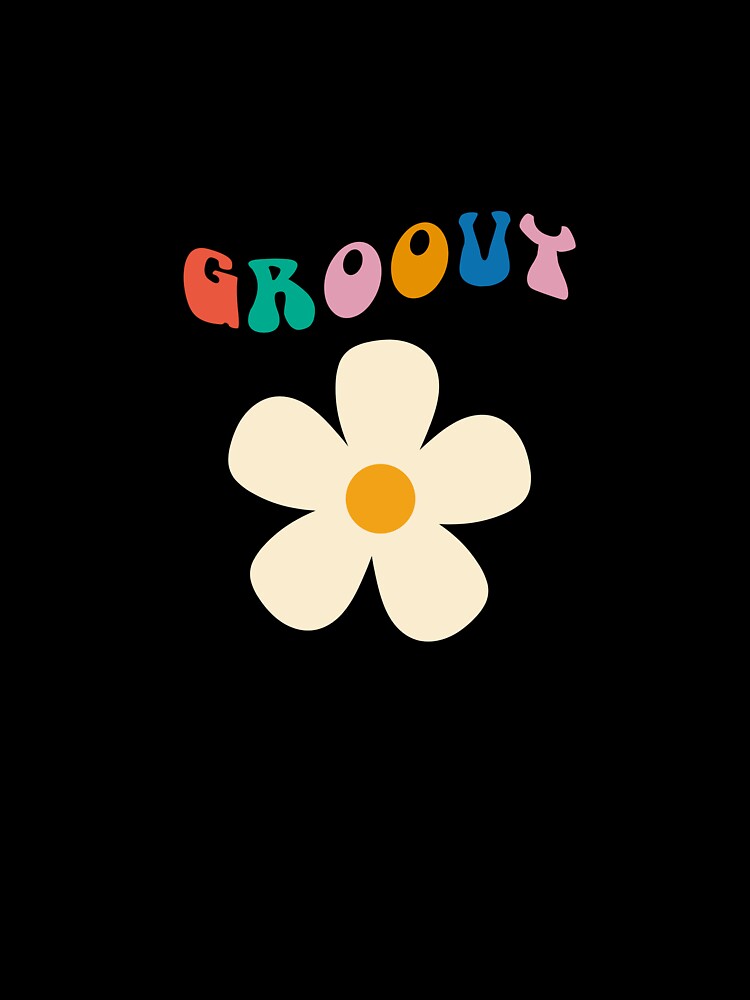 "GROOVY" Free Spirt Hippie Flower Graphic by CoolCrap-