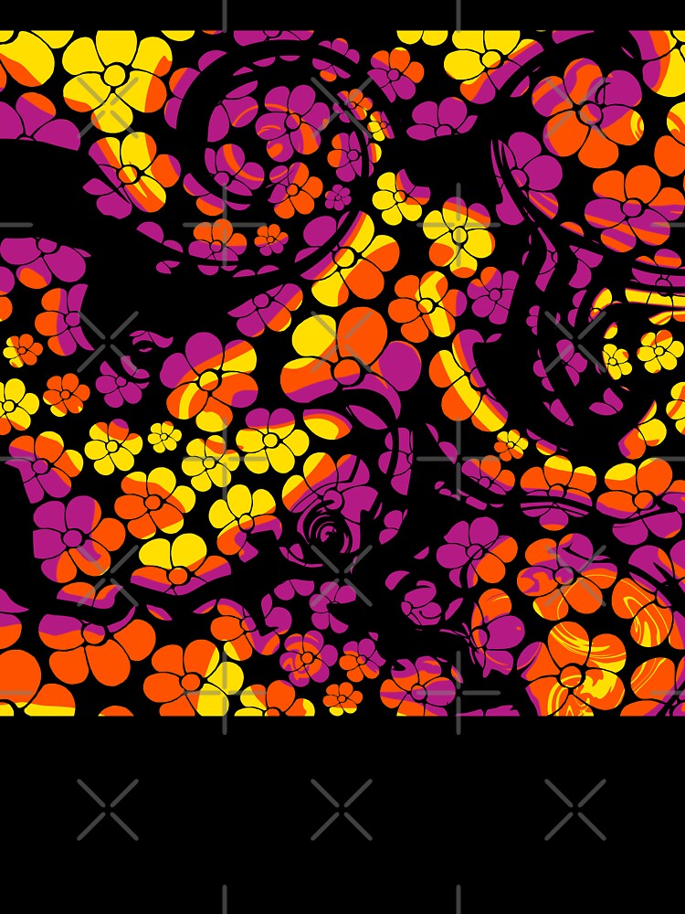 Flower Power - Black, Pink, Orange and Yellow by LAEC-Shop