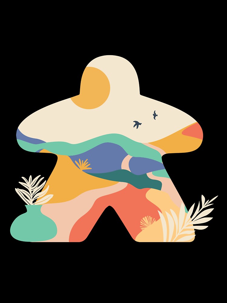 Boho River Pattern Meeple for Board Gamers by BeamGeeks