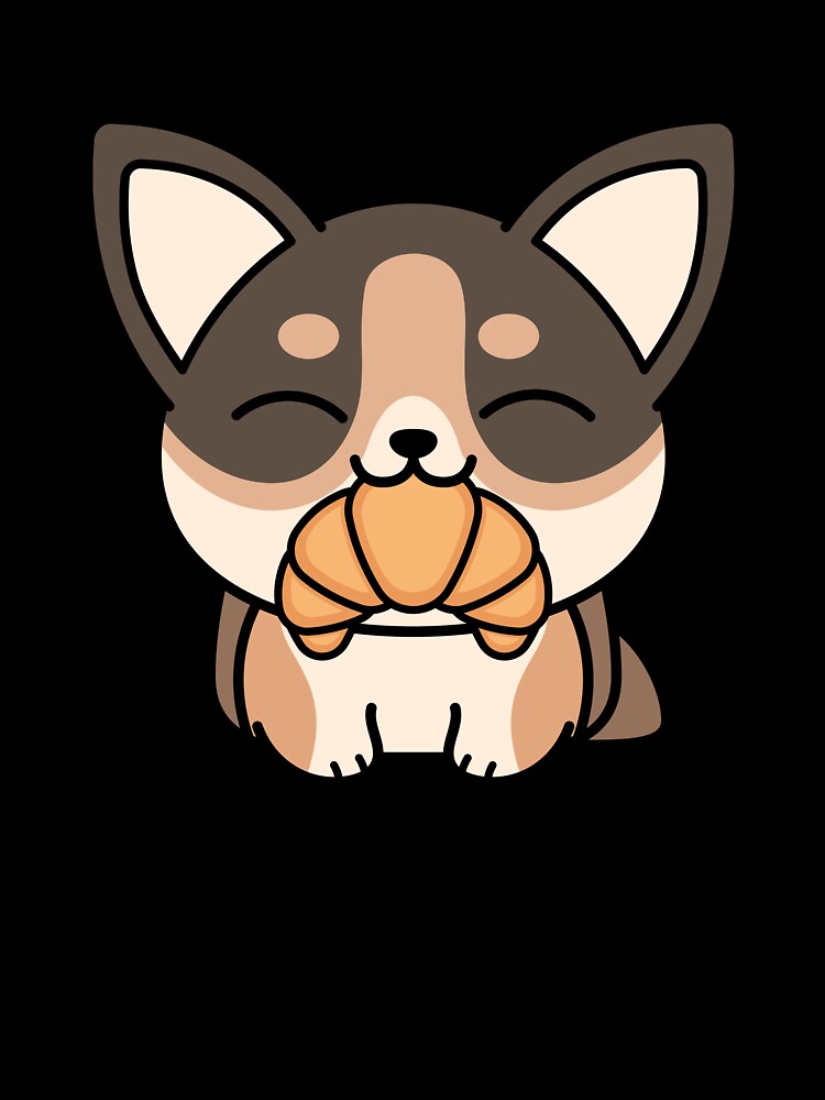 Croissant Corgi by SideQuestDoodles