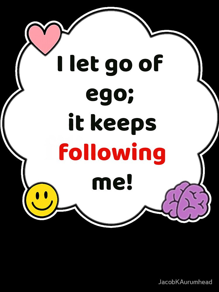 Coping Humor – Letting Go of Ego (Trying) – Gift for Spiritual Girlies – Cute Soft Sticker by JacobKAurumhead