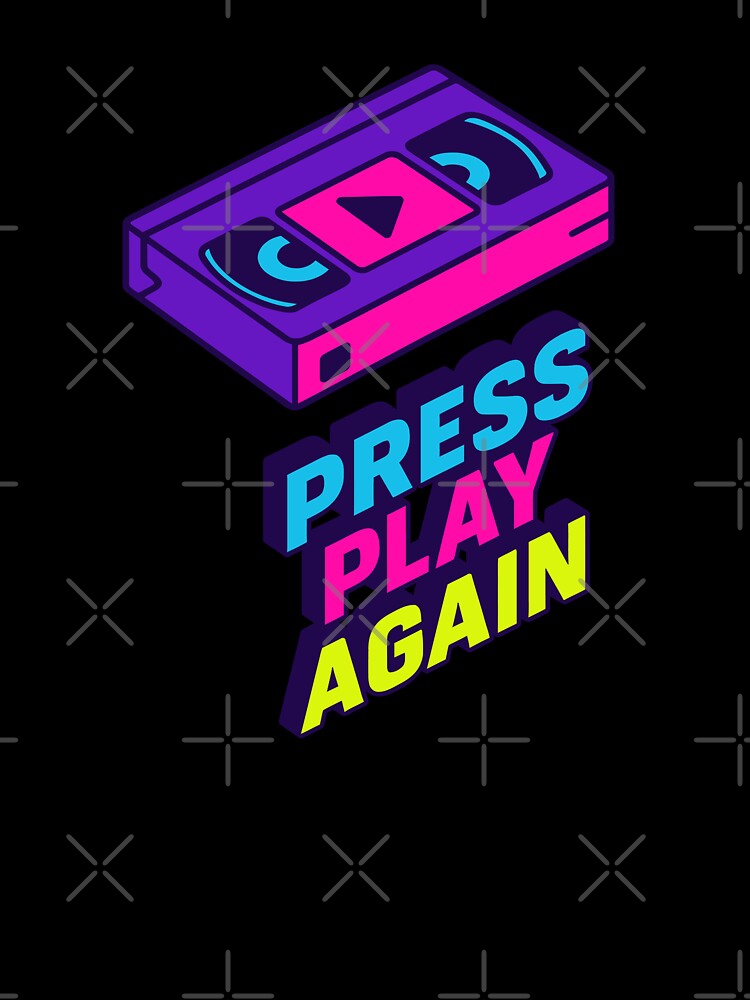 Press Play Again — Neon Retro Sound Design by DSGIN4YOU