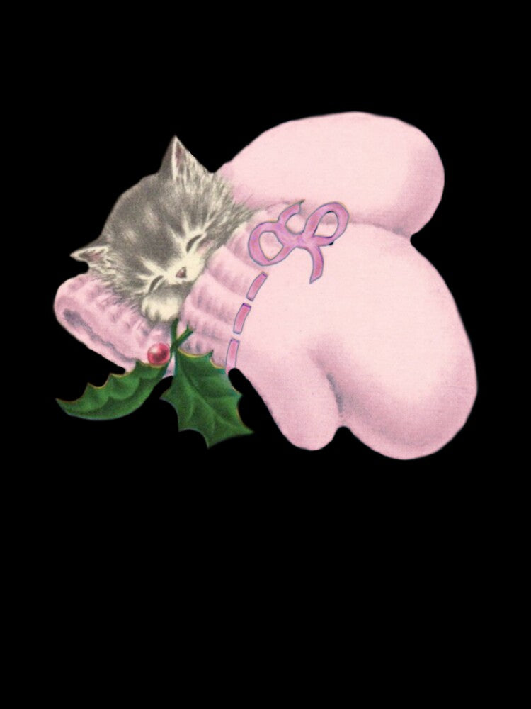 Coquette Vintage Christmas Cat by Pixiedrop