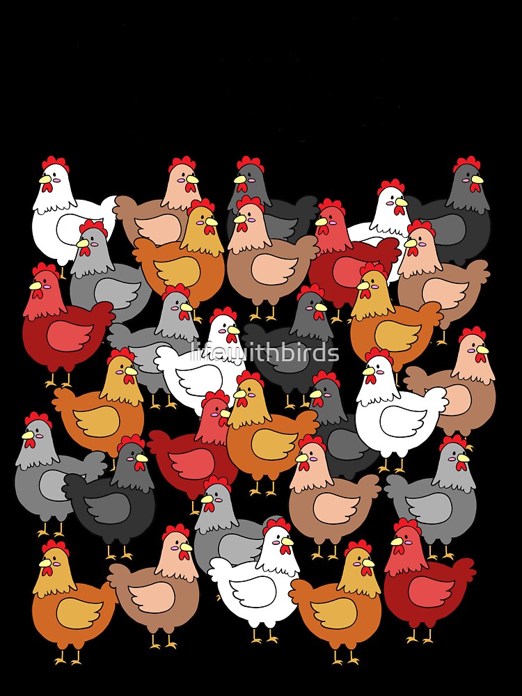 Chicken math cute pattern by lifewithbirds