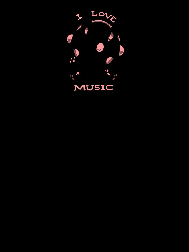 i love music - cartoon cute chubby bunny rabbit by hayrpictures