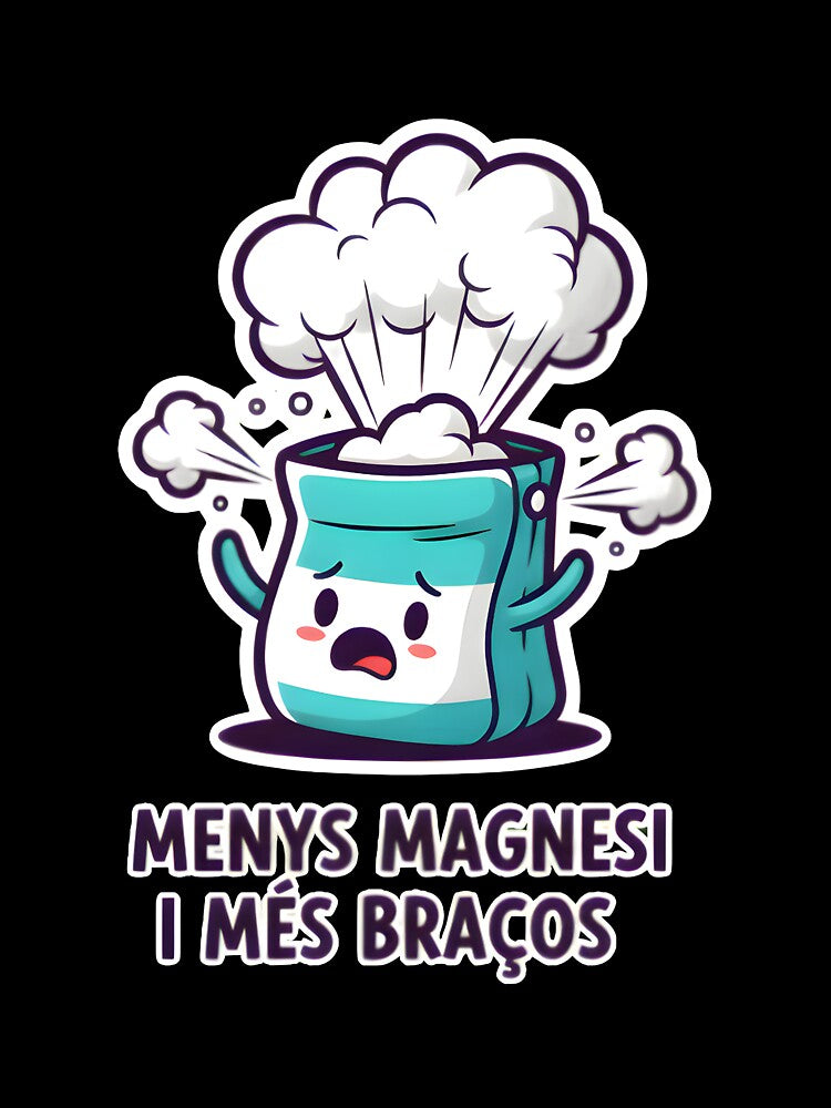 Stressed Chalk Bag Mascot - Aqua Blue Climbing Art by LoopassVD
