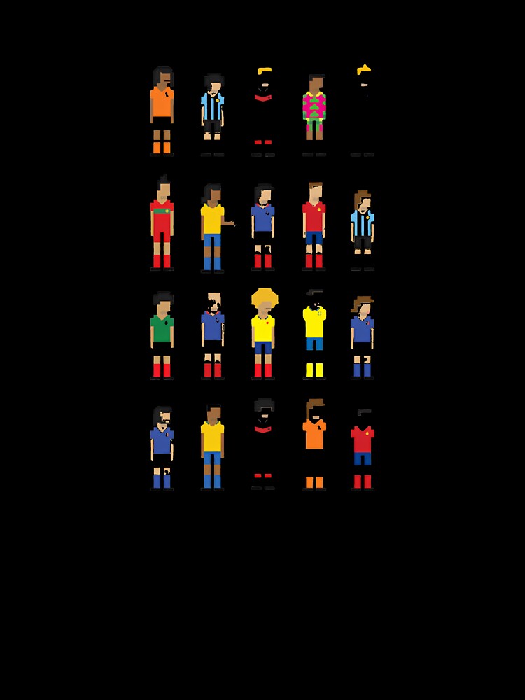Historic football players in 8-bit T-Shirt_185276 by KTY-NUSS
